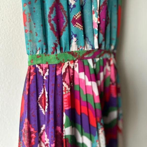 ANTHROPOLOGIE MAEVE Terana Maxi Dress | Size 0 | Boho Print | Halter Neck - Picture 8 of 14